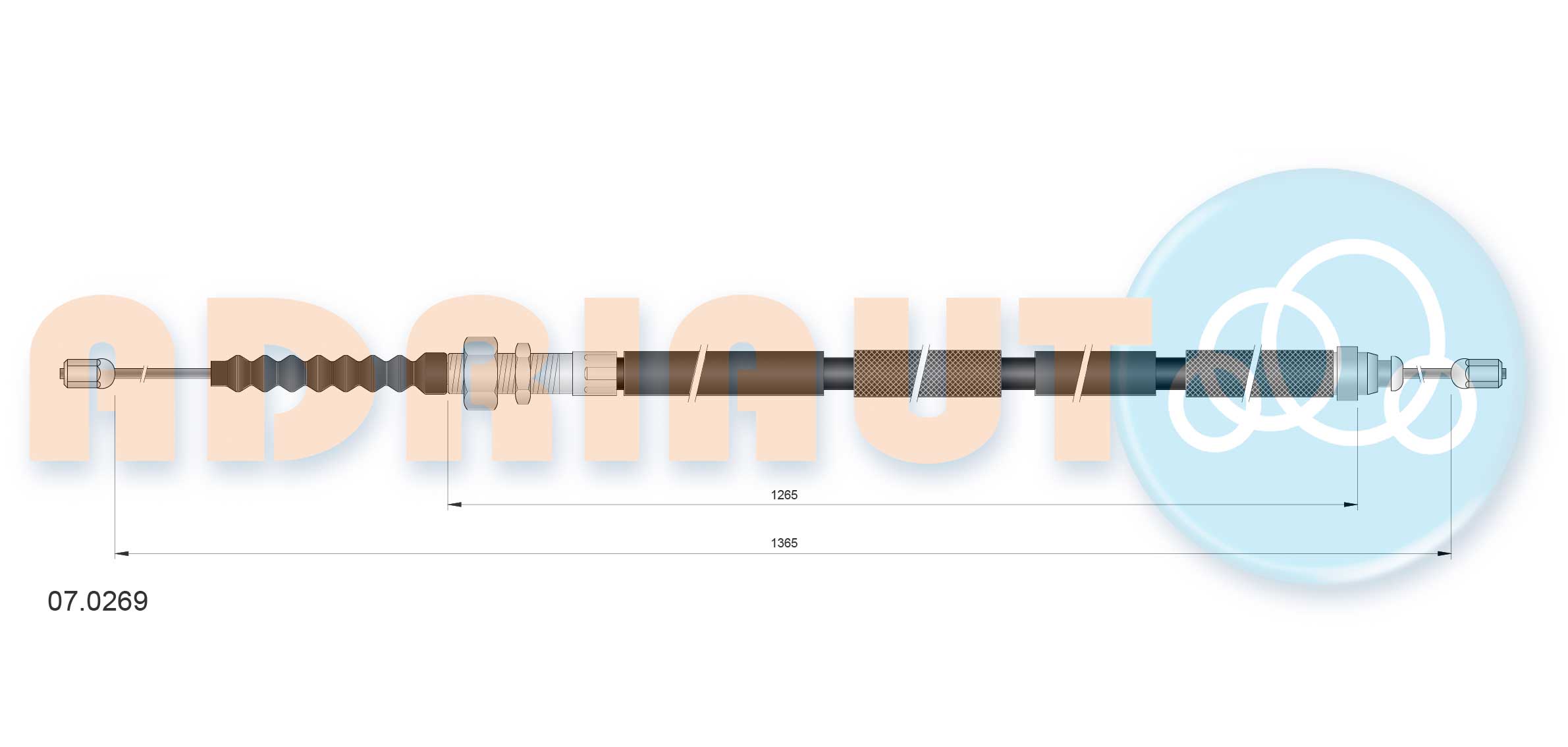 Dorman C92868 Cavo Freno Di Stazionamento - Ricambio Diretto Con Rivestimento Anticorrosione, Staffe Incluse